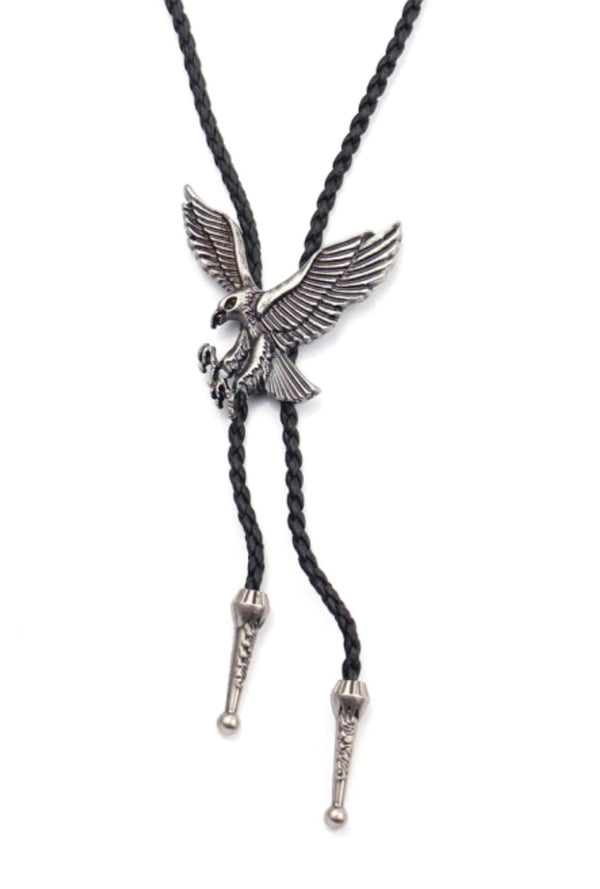 Silver Flying Eagle Bolo Tie