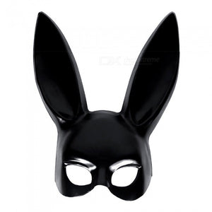 Black Bondage Rabbit Half Mask