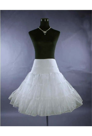 3 Tiered White Petticoat