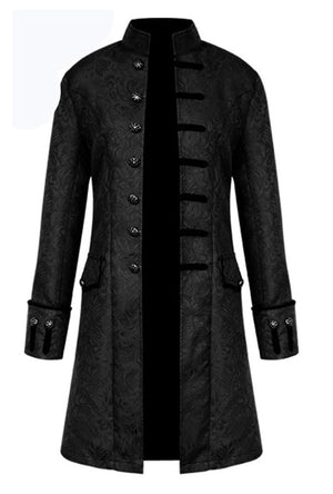 Men's Black Pirate Coat