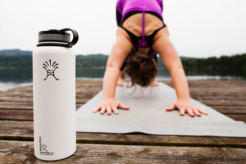 Yoga reusable water bottle