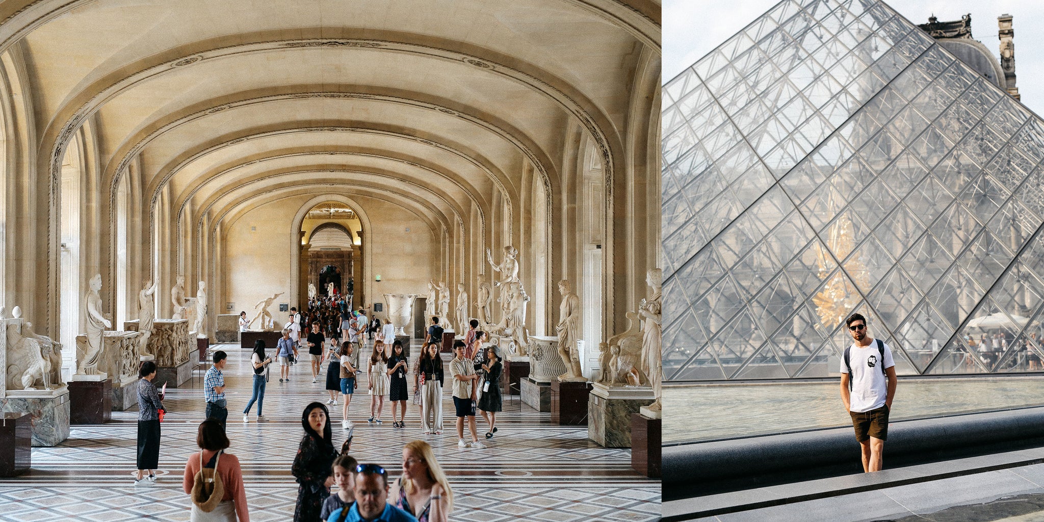 Le Louvre in Paris with Nicole Breanne and Lucas Young