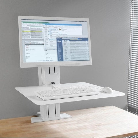Ergotron WorkFit SR Single Monitor Sit Stand Workstation White High