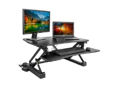 VIVO DESK-V000EB Electric Standing Desk Converter for dual monitors