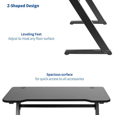 VIVO Z-Shaped 47 Gaming Desk Features