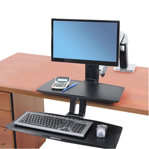 WorkFit-A Single LD Workstation with Suspended Keyboard 3D View