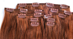 Tressmatch Red Remy Human Hair Extensions Clip in