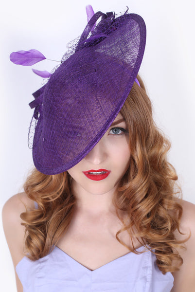 purple occasion hat