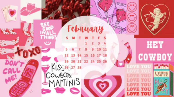 Free February Phone + Laptop Background