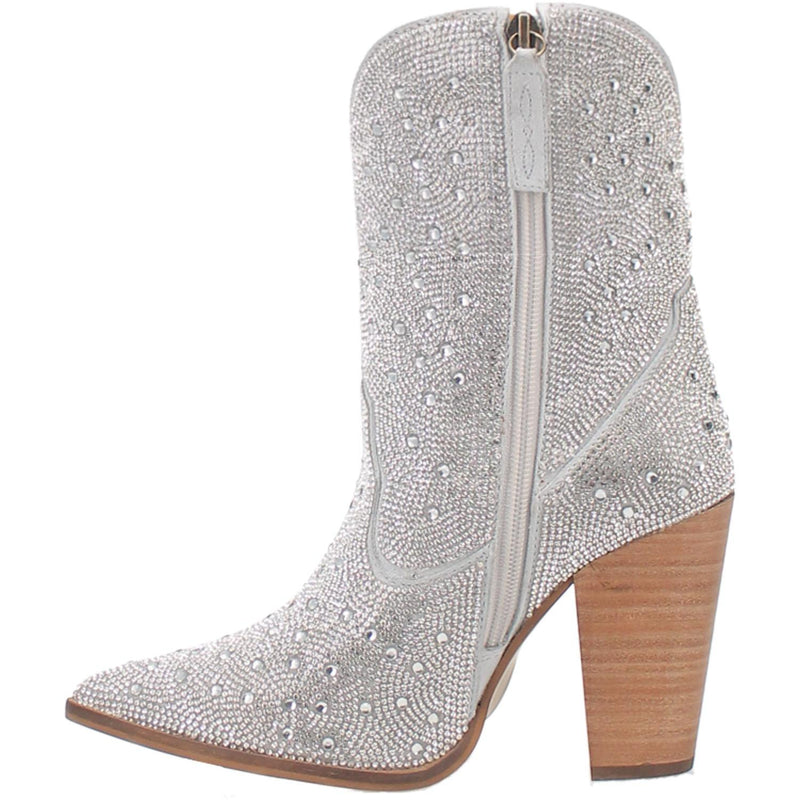 Online Exclusive | Dingo | Neon Moon Cowgirl Leather Bootie in Silver **PREORDER