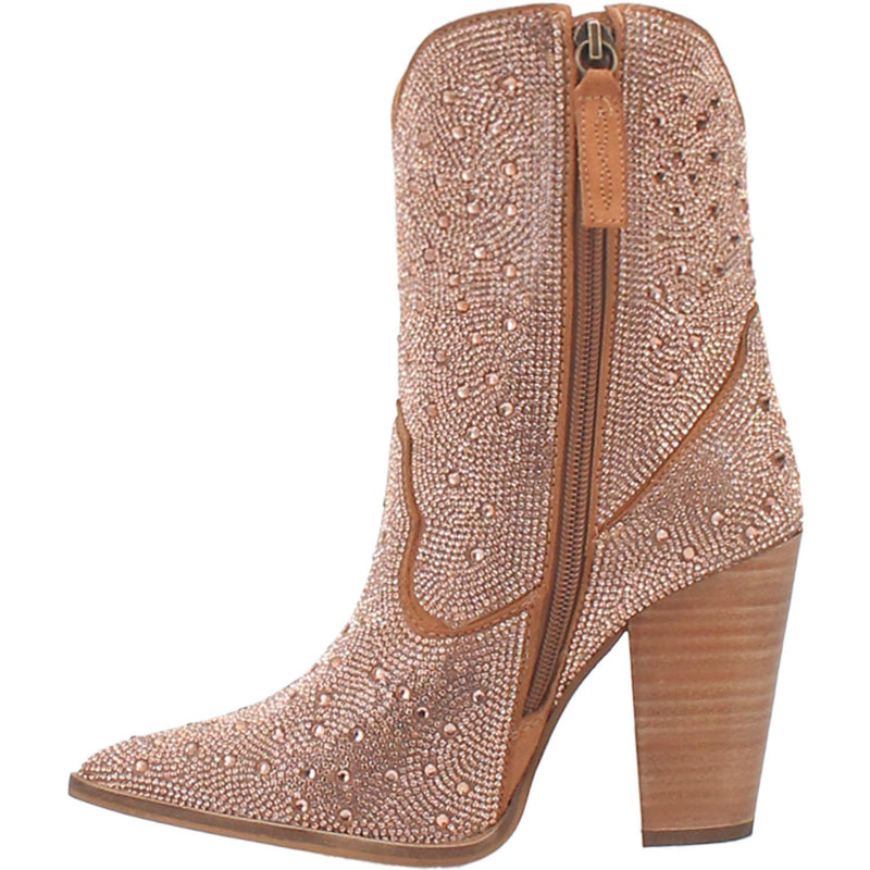 Online Exclusive | Dingo | Neon Moon Cowgirl Leather Bootie in Rose Gold **PREORDER