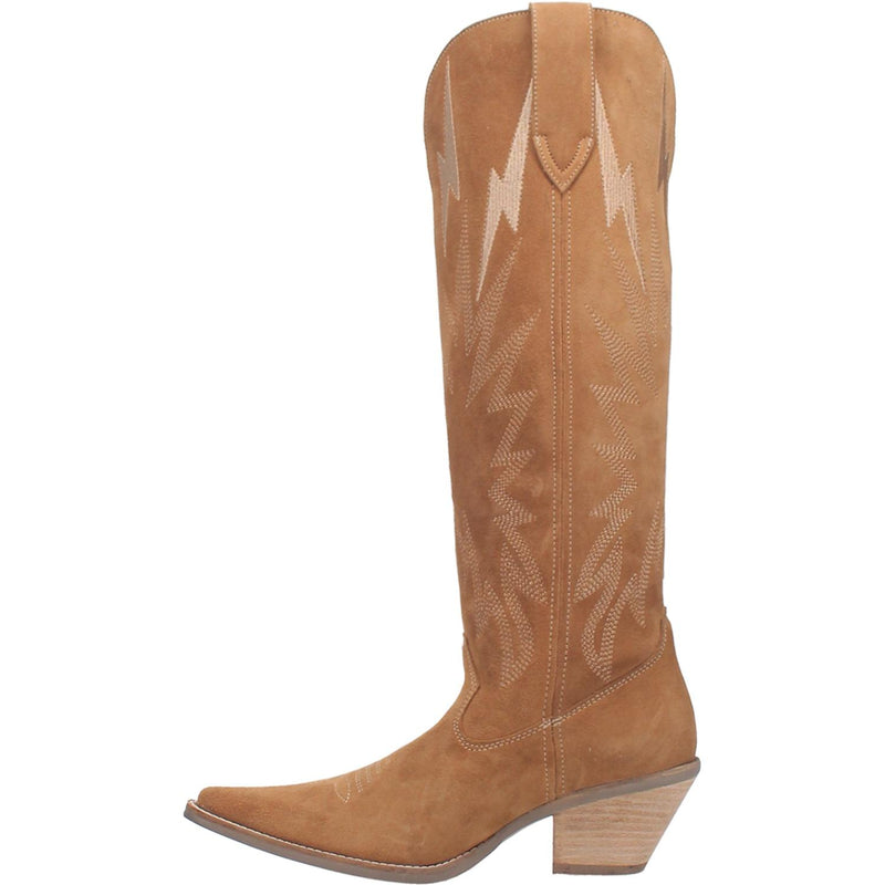 Dingo | Thunder Road Suede Leather Cowboy Boots in Camel **PREORDER