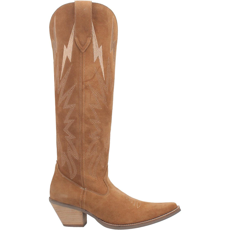 Dingo | Thunder Road Suede Leather Cowboy Boots in Camel **PREORDER