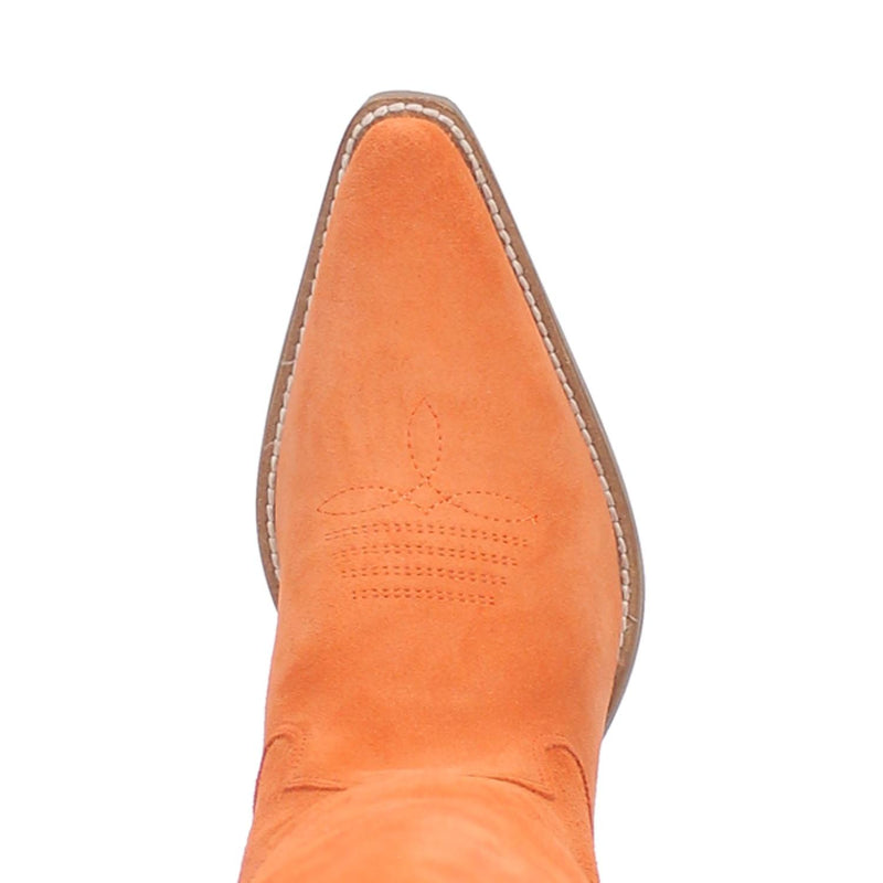 Dingo | Thunder Road Suede Leather Cowboy Boots in Orange **PREORDER