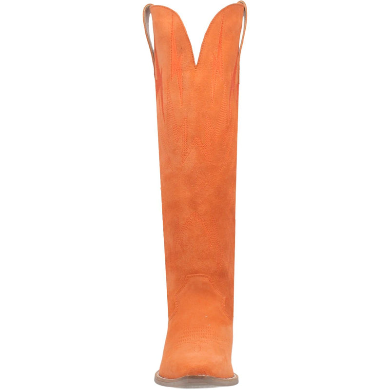 Online Exclusive | Dingo | Thunder Road Suede Leather Cowboy Boots in Orange **PREORDER
