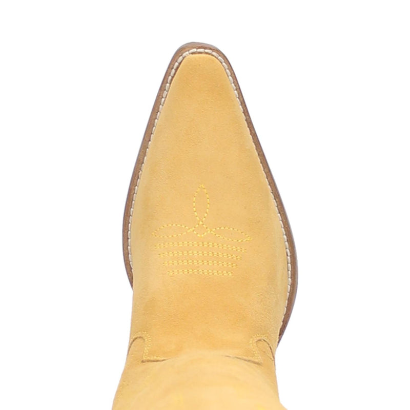 Online Exclusive | Dingo | Thunder Road Suede Leather Cowboy Boots in Yellow **PREORDER