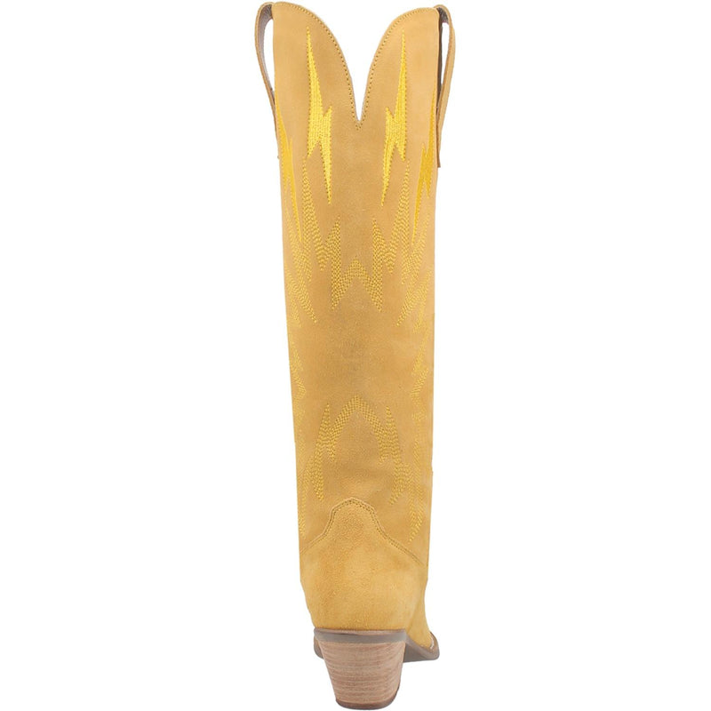 Online Exclusive | Dingo | Thunder Road Suede Leather Cowboy Boots in Yellow **PREORDER