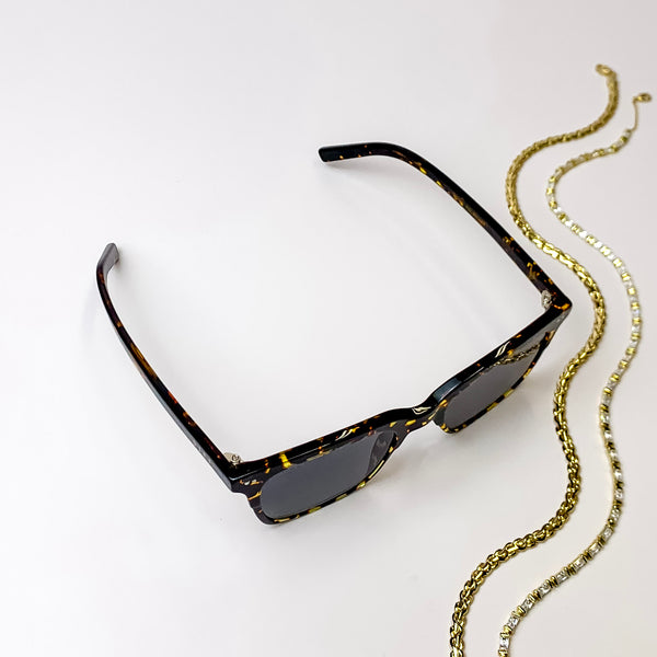 DIFF | Billie Polarized Square Sunglasses in Fiery Tortoise