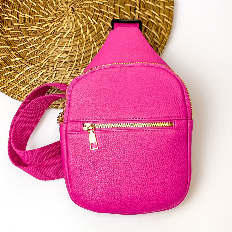 Sling Backpack in Fuchsia Pink