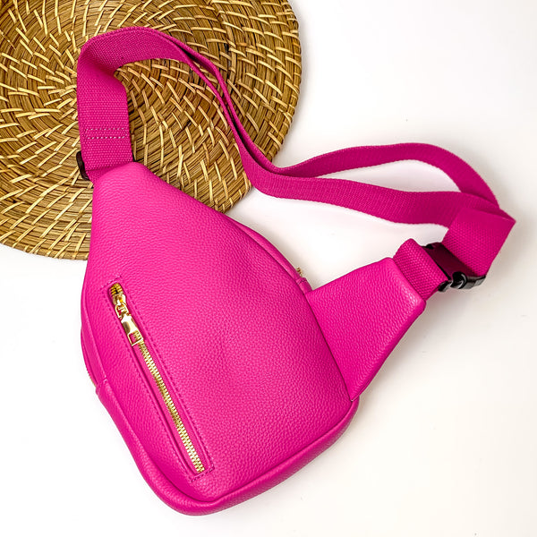 Sling Backpack in Fuchsia Pink