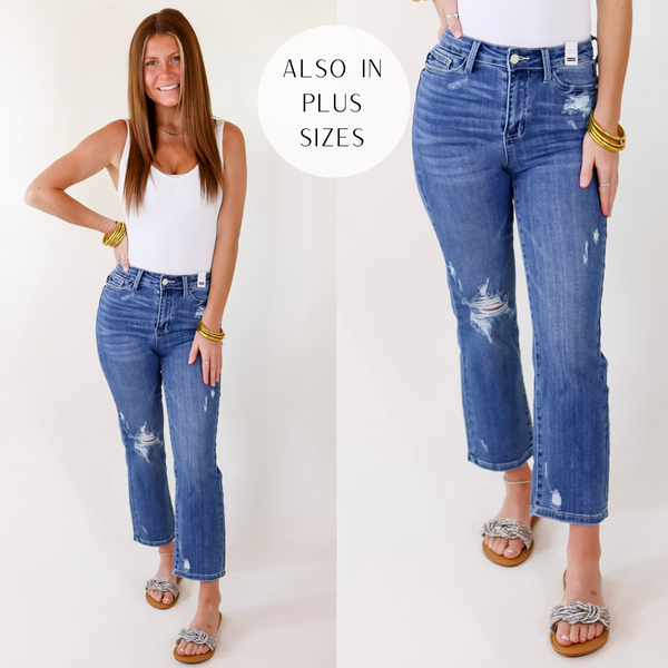 Wonderful Weekend Ankle Length Straight Leg Jeans in Medium Wash