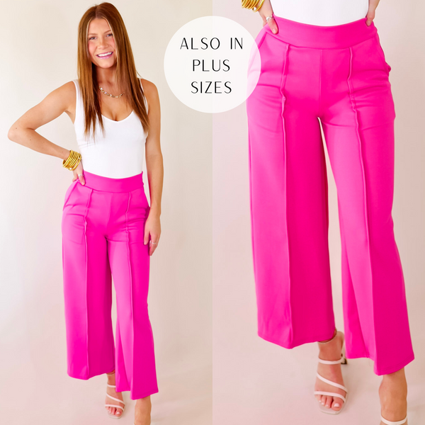 Do A Double Take Front Pleated Pants in Pink