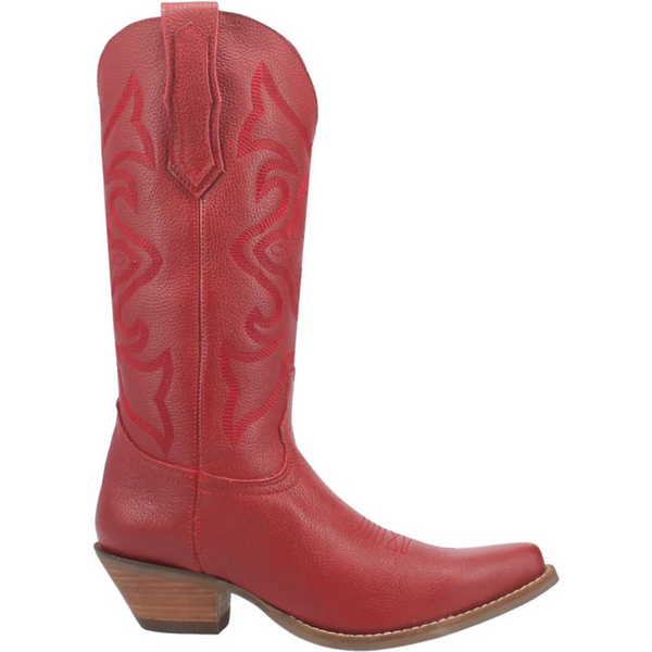 Dingo | Out West Leather Cowboy Boots in Red Smooth **PREORDER
