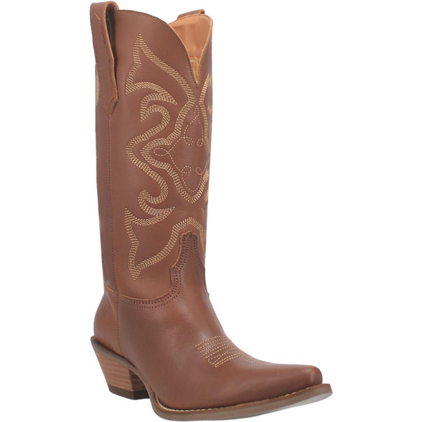 Dingo | Out West Leather Cowboy Boots in Brown Smooth **PREORDER