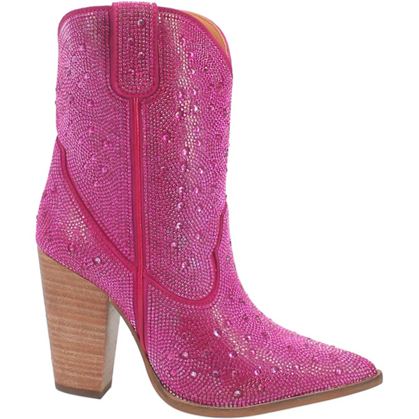 Dingo | Neon Moon Cowgirl Leather Bootie in Fuchsia **PREORDER