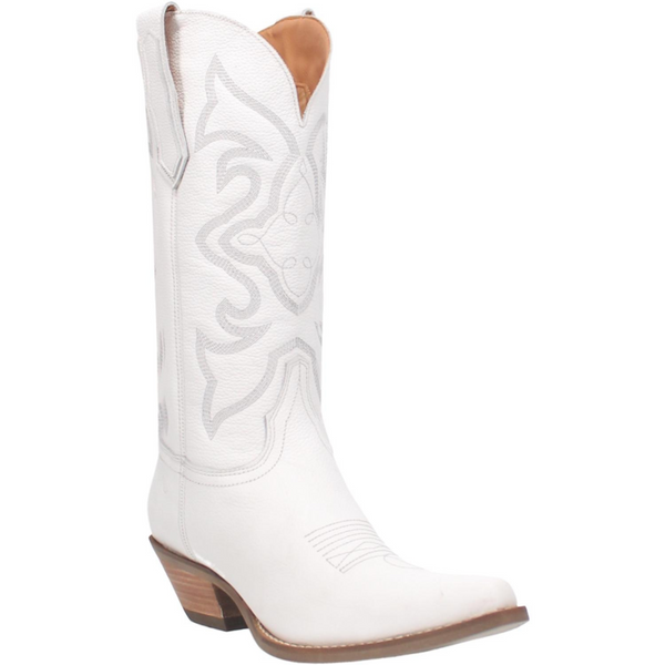 Dingo | Out West Leather Cowboy Boots in White Smooth **PREORDER