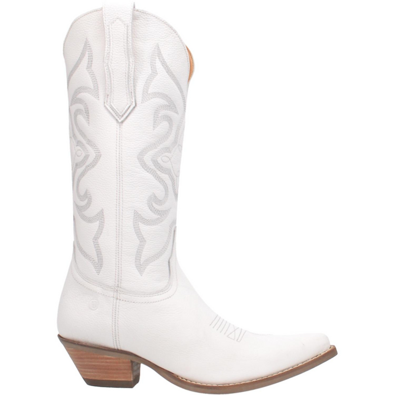 Online Exclusive | Dingo | Out West Leather Cowboy Boots in White Smooth **PREORDER