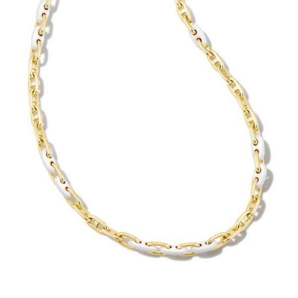 Kendra Scott | Bailey Gold Chain Necklace in White Mix