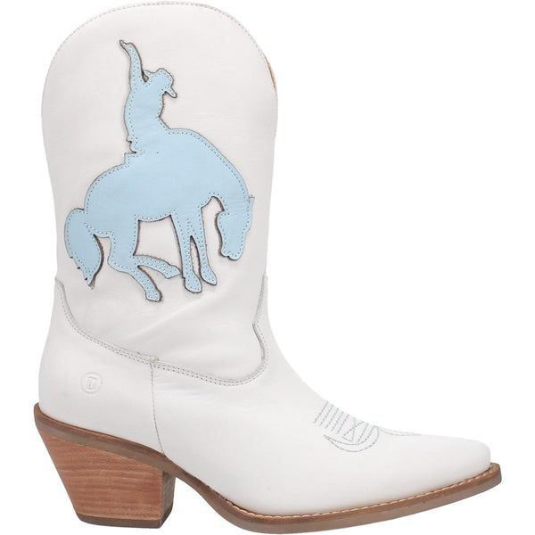 Online Exclusive | Dingo | Let 'Er Buck Leather Cowboy Boots in White  **PREORDER