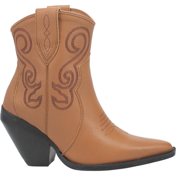 Online Exclusive | Dingo | Pretty N Prissy Leather Bootie in Camel  **PREORDER