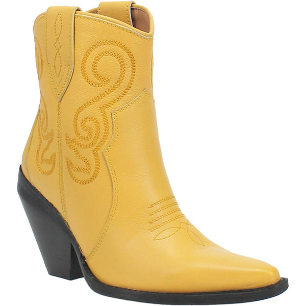 Online Exclusive | Dingo | Pretty N Prissy Leather Bootie in Yellow  **PREORDER