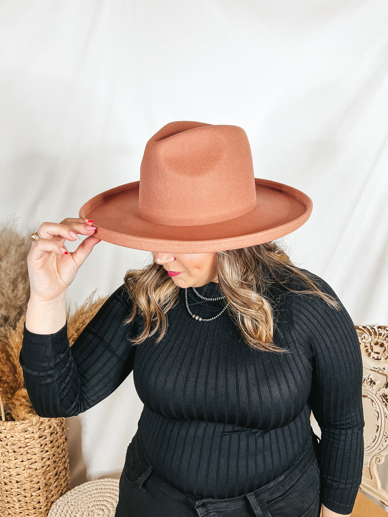 GiGi Pip | Cara Loren Pencil Brim Wool Felt Hat in Dusty Pink