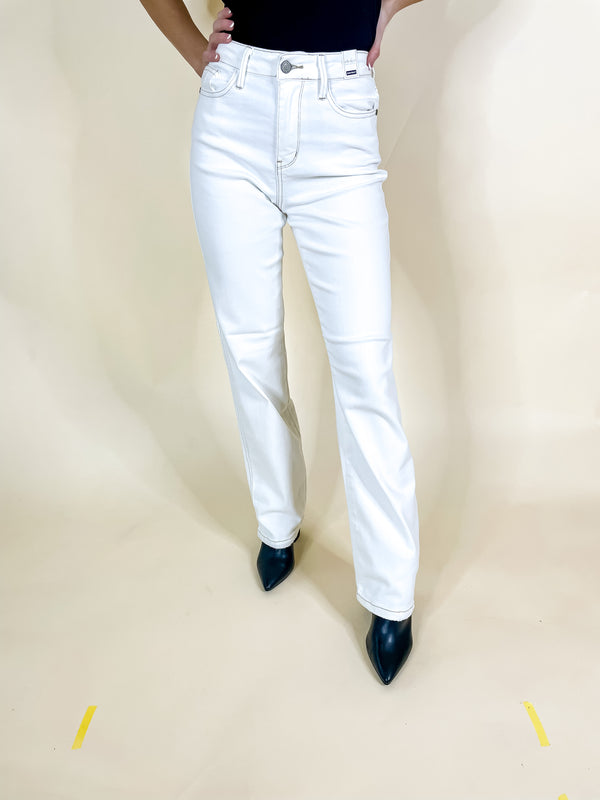 Judy Blue | Feeling My Best Straight Leg Jeans in Ecru