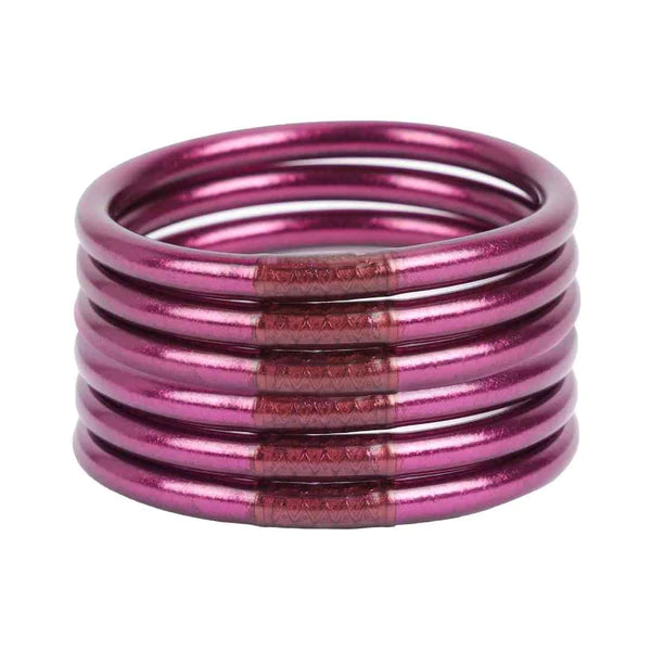 BuDhaGirl | Set of Six | All Weather Bangles in Amethyst