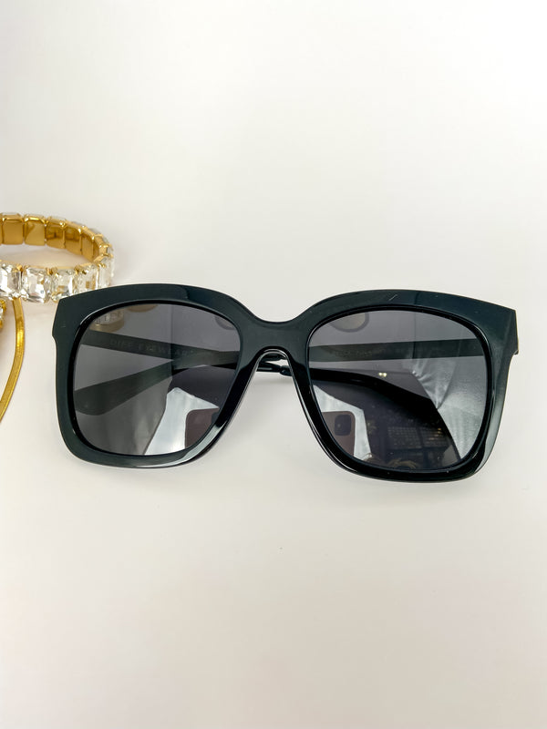 DIFF | Bella Polarized Grey Lens Sunglasses in Black