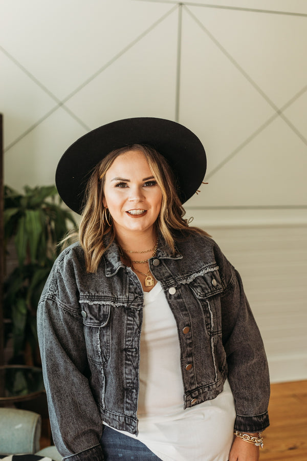 Charlie 1 Horse | Wanderlust Wool Felt Floppy Hat with Braided Band in Black