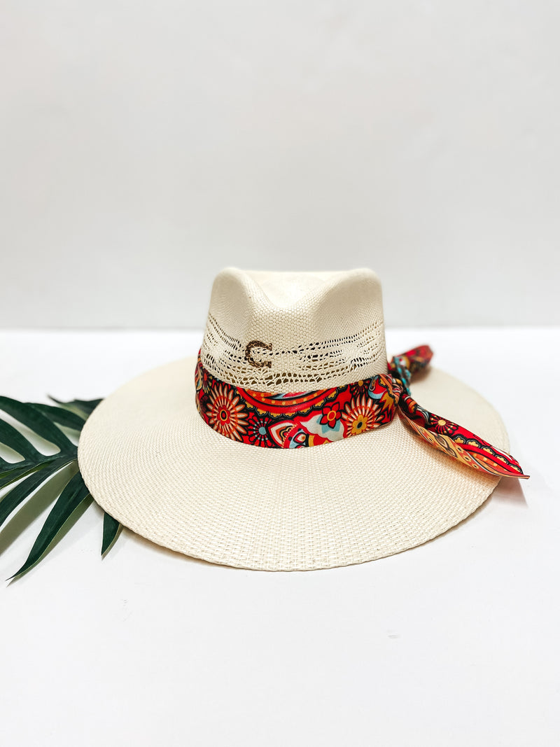 Charlie 1 Horse | Chisos Straw Stiff Brim Hat with Floral Band