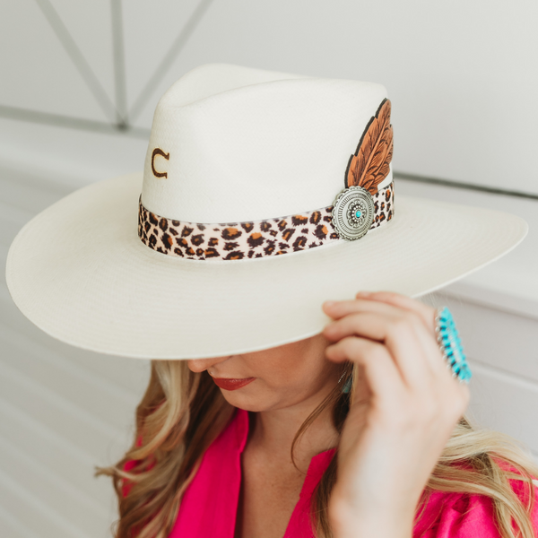 Charlie 1 Horse | Heatseeker Straw Hat with Leopard Band