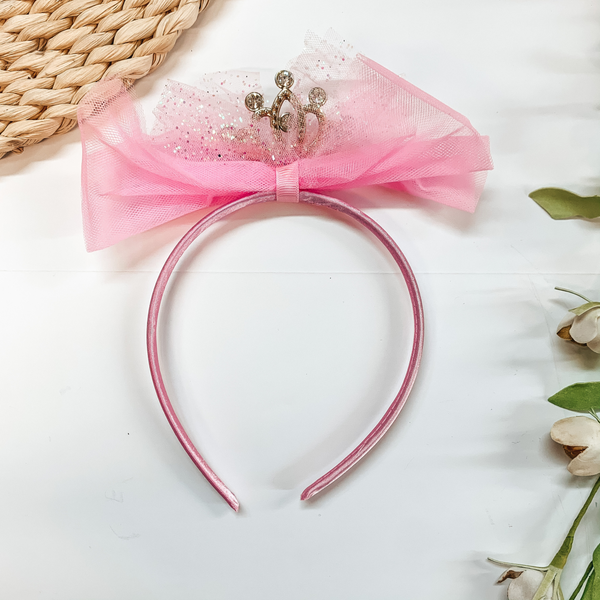 Buy 3 for $10 |  Glitter Headband with Bow and Crown