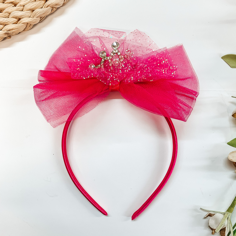 Buy 3 for $10 |  Glitter Headband with Bow and Crown