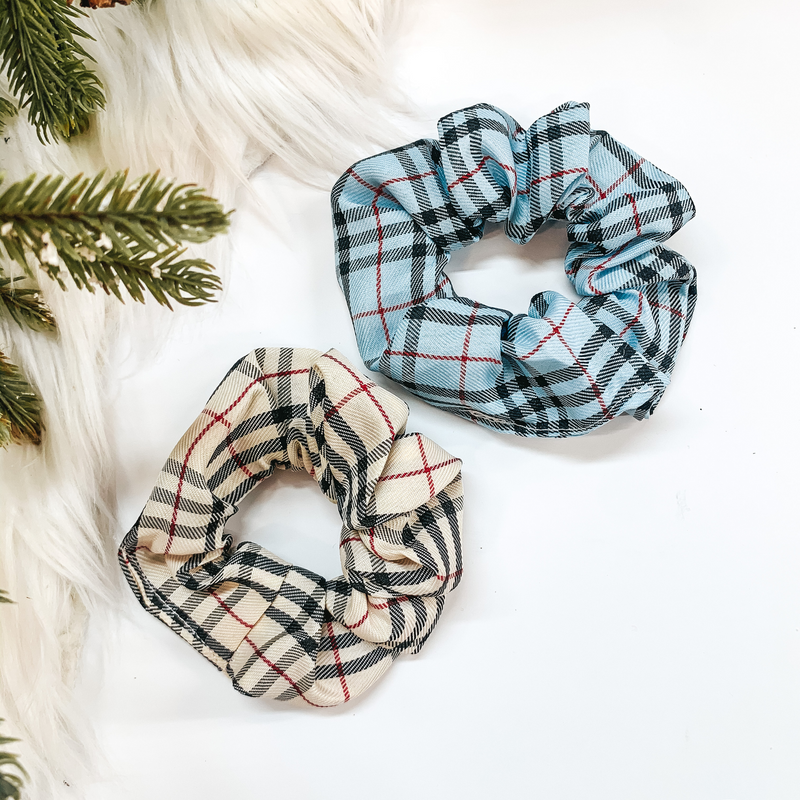 Buy 3 for $10 | Set of Two Tartan Plaid Scrunchies