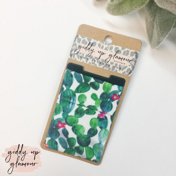 Watercolor Cactus Phone Pocket