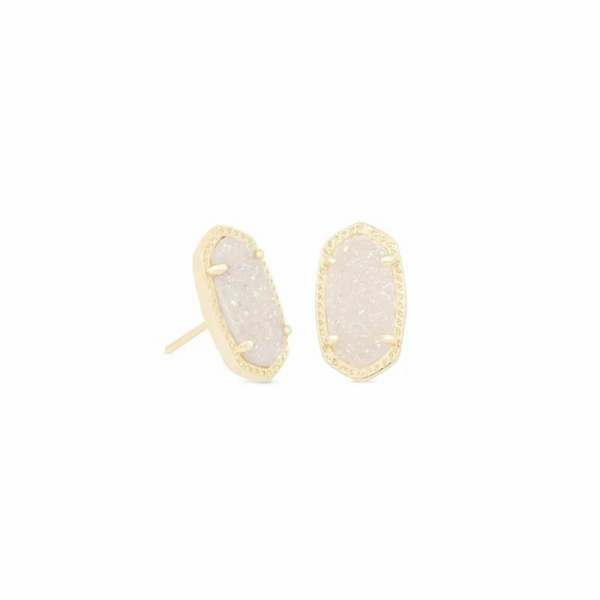 Kendra Scott | Ellie Gold Stud Earrings in Iridescent Drusy