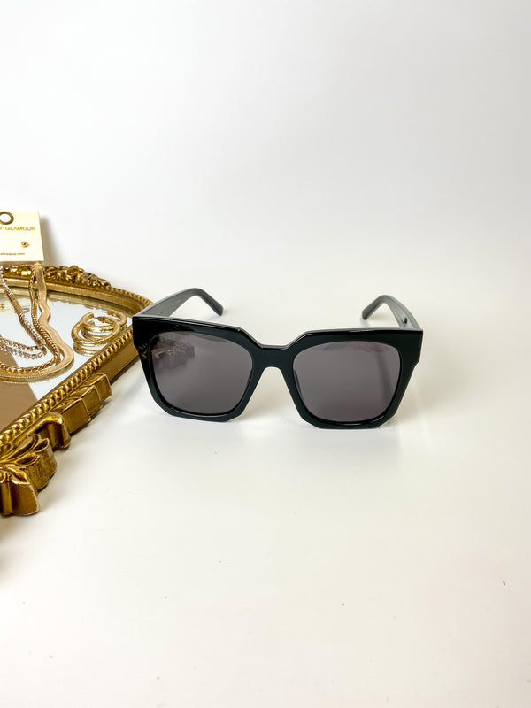DIFF | Ariana II Square Lens Sunglasses in Black