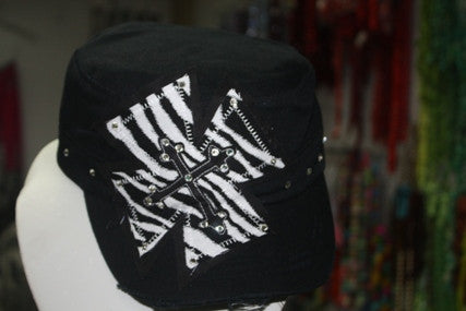 GUG Original Cap - Zebra Cross on Black Cap in Assorted Colors