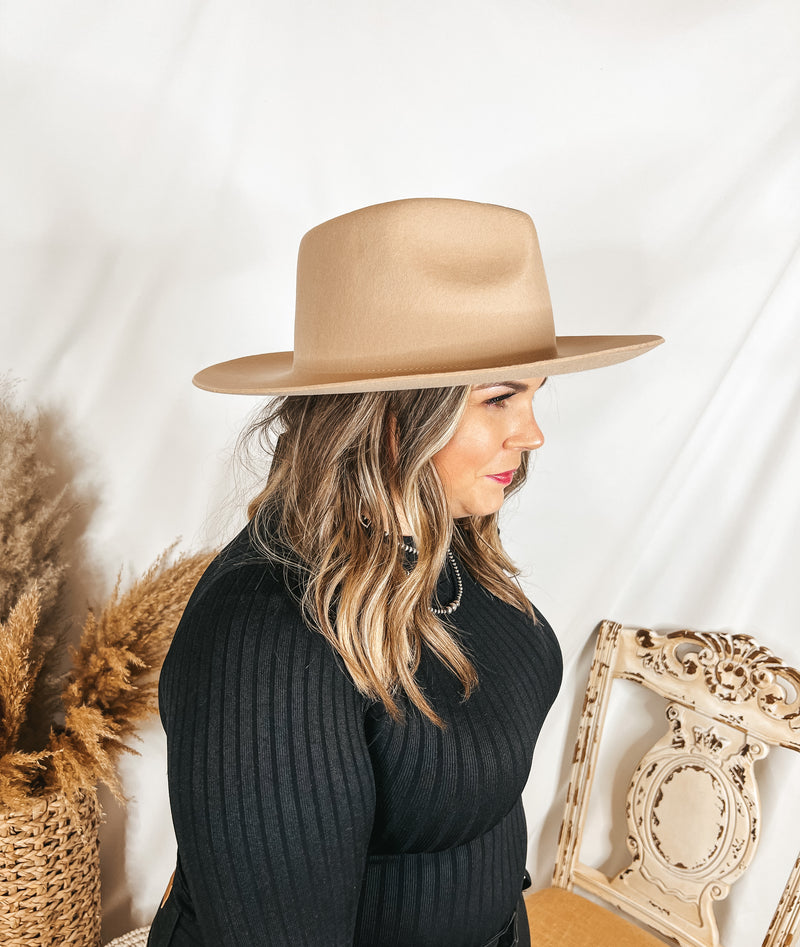 GiGi Pip | Zephyr Wool Felt Rancher Hat in Cream